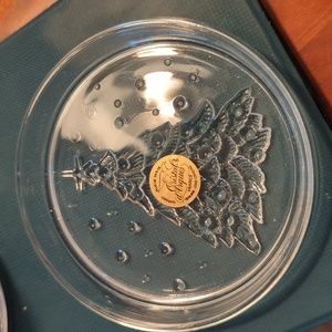 New set of 5 glass coasters/dishes